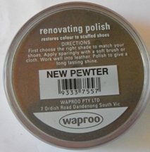 New Pewter Shoe Polish New Pewter Boot Polish Hand Bag Polish